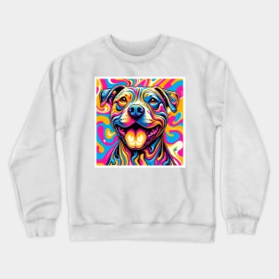 Happy Pit Bull Crewneck Sweatshirt